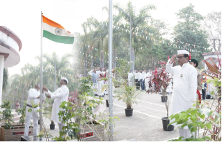 STRC Gadchiroli - 77th Republic Day Celebrated at Gondwana University